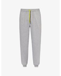 BOSS - Brand-embroidered Tapered-leg Stretch-cotton jogging Bottoms - Lyst