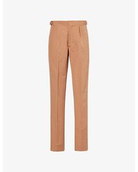 Orlebar Brown - Carsyn Pressed-crease Straight-leg Linen And Cotton-blend Trousers - Lyst