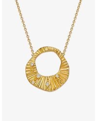 Astley Clarke - Raye 18Ct And Lab-Grown Sapphire Pendant Necklace - Lyst
