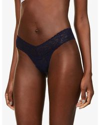 Hanky Panky - Signature Lace Low-Rise Stretch-Jersey Thong - Lyst