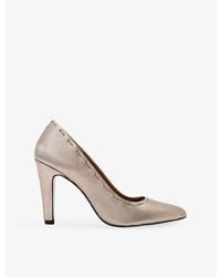 AllSaints - Anna Leather Heeled Court Shoes - Lyst