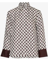 Max Mara - Procida Abstract-pattern Relaxed-fit Silk Shirt - Lyst