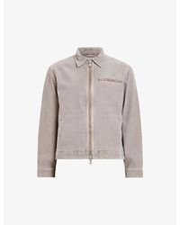 AllSaints - Kippax Zip-pocket Cotton-corduroy Jacket X - Lyst