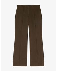 Whistles - Pinktuck Kick-Flare Stretch Cotton-Blend Trousers - Lyst