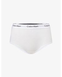 Calvin Klein - Icon Branded Cotton And Modal-Blend Boy Shorts - Lyst