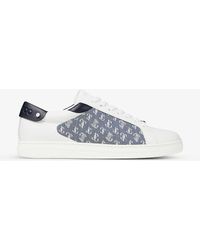 Jimmy Choo - Rome Monogram Leather Low-top Trainers 7. - Lyst