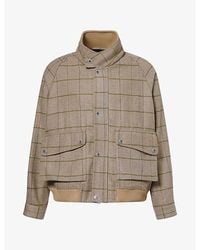 Song For The Mute - Check Woven Flight Jacket - Lyst
