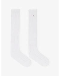 Maje - Pointelle Cotton-Blend Knee-High Socks - Lyst