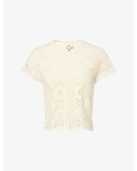 ME+EM - Open-Knit Crochet Cotton Top - Lyst