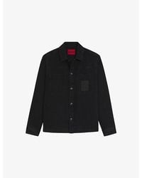 HUGO - Brand-Patch Oversized-Fit Denim Shirt - Lyst