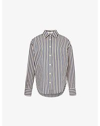 Frankie Shop - Lui Stripe-print Cotton-blend Shirt - Lyst