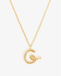 Missoma - Initial 18ct Yellow -plated Vermeil Recycled Sterling-silver Pendant Necklace - Lyst