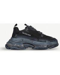 balenciaga clear sole triple s black