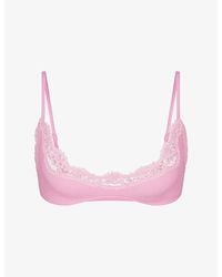 Skims - Fits Everybody Lace-Trim Stretch-Woven Bra - Lyst