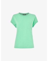 Whistles - Ember Patch-Pocket Cotton And Linen T-Shirt - Lyst