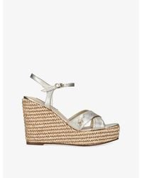 Steve Madden - Cylo Leather Wedge Sandals - Lyst