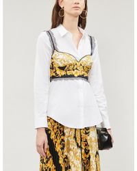 Versace Scarf-print Silk Bralette - Metallic