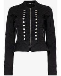 Jaded London - Slim-fit Studded Stretch-cotton Jacket - Lyst