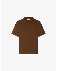 Sandro - Beach Marled Regular-Fit Linen Polo Shirt - Lyst