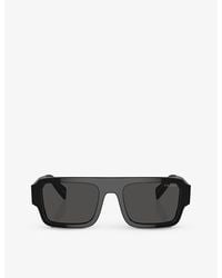 Prada - Pr A05s Rectangle-frame Acetate Sunglasses - Lyst