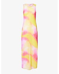 Seafolly - Gradient-design Slim-fit Stretch Recycled-polyester Maxi Dress - Lyst
