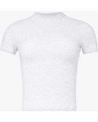 Lounge Underwear - Essential Brand-embroidered Stretch-cotton T-shirt - Lyst