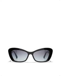 Chanel Cat's Eye Sunglasses Ch5437q Havana/brown Gradient in Grey