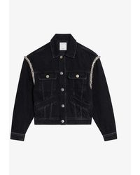 sandro eriko denim jacket