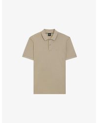 BOSS - Logo-Embroidered Short-Sleeve Cotton Polo - Lyst