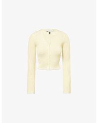 Yasmina Q - Sabine Cropped Knitted Cardigan - Lyst
