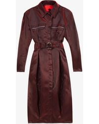 Ferrari Single-breasted Belted Woven Trench Coat - Multicolour