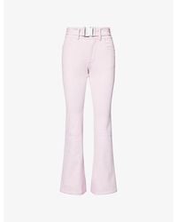 BO+TEE - Embroidered-Logo Flared-Leg Stretch-Woven Salopettes - Lyst