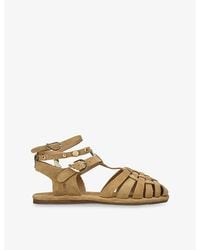 Ancient Greek Sandals - Karina Suede Fisherman Sandals - Lyst