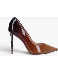 Carvela Kurt Geiger Sharp Wide-fit Ombré Patent Court Shoes - Brown
