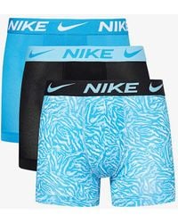 Nike - Logo-waistband Pack Of Three Recycled Polyester-blend Boxer Briefs - Lyst