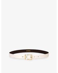 Sandro - Smooth Buckle-Embellished Leather Belt - Lyst