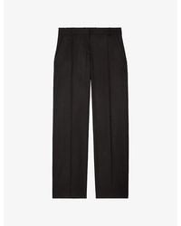 The Kooples - Wide-Leg Mid-Rise Wool Trousers - Lyst