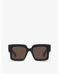 Gucci - Gc002054 gg1307s Rectangle-frame Acetate Sunglasses - Lyst