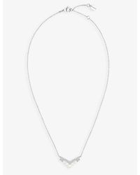 Chaumet - Joséphine Aigrette 18Ct- 0.23Ct Brilliant-Cut Diamond And 1.35Ct Akoya Pearl Pendant Necklace - Lyst
