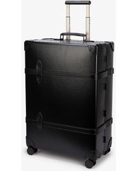 Womens Bags Luggage and suitcases Globe-Trotter Black Fibre And Leather Centenary Carry-on 4-wheel Vulcanised-fibreboard Medium Suitcase 