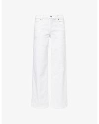 FRAME - Le Slim Palazzo Low-Rise Stretch-Denim Blend Jeans - Lyst