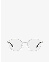 Cartier - Ct0234o Oval-frame Metal Sunglasses - Lyst