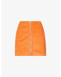 Obey - Greta Corduroy-texture Regular-fit Cotton Mini Skirt - Lyst