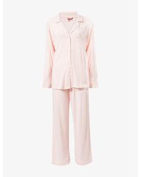 Eberjey - Gisele Piped-Trim Stretch-Jersey Pyjamas - Lyst