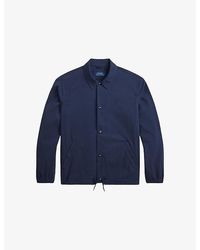 Polo Ralph Lauren - Logo-Embroidered Seersucker-Textured Stretch Cotton-Blend Jacket - Lyst