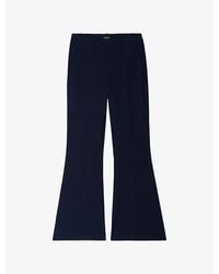 Zadig & Voltaire - Prevy Flared-Leg High-Rise Stretch-Woven Trousers - Lyst