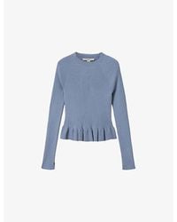 AllSaints - Jas Peplum-Hem Knitted Jumper - Lyst