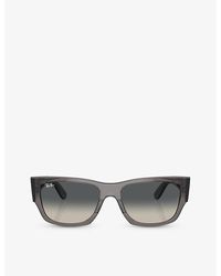 Ray-Ban - Rb0947s Carlos Rectangle-frame Acetate Sunglasses - Lyst