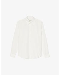 Sandro - Point-collar Regular-fit Linen Shirt X - Lyst