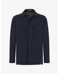 BOGGI - Collared Zip-Up Stretch-Cotton Jacket - Lyst